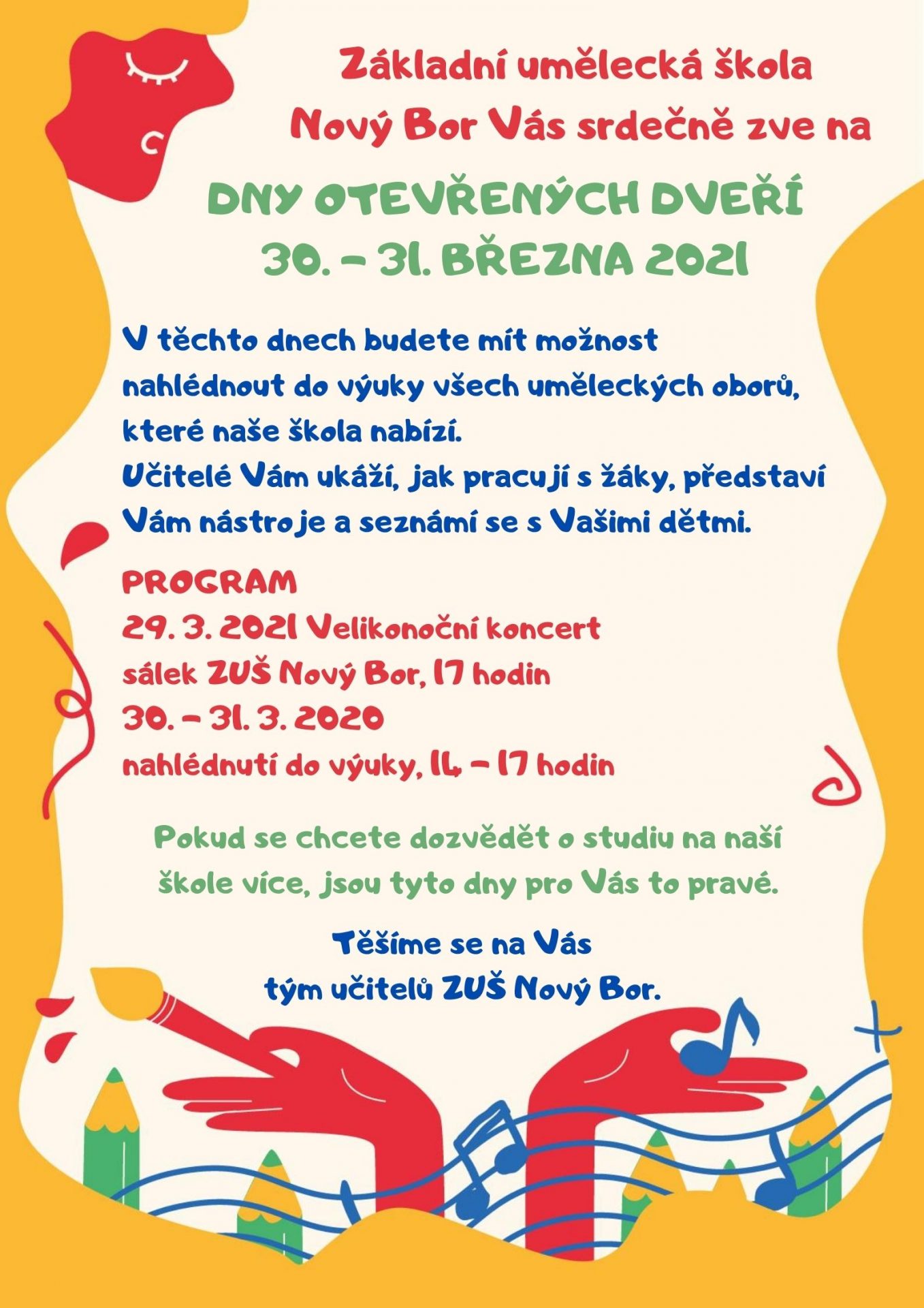 DNY OTEVŘENÝCH DVEŘÍ 30. - 31. BŘEZNA 2021