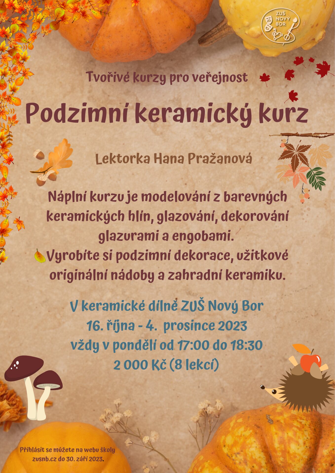 Podzimní keramický kurz